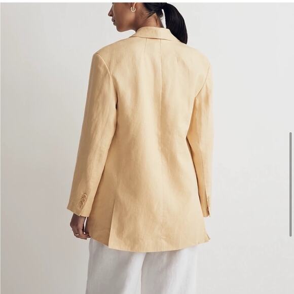 Madewell Yellow Oversized Linen Blazer NEW - Picture 2 of 7